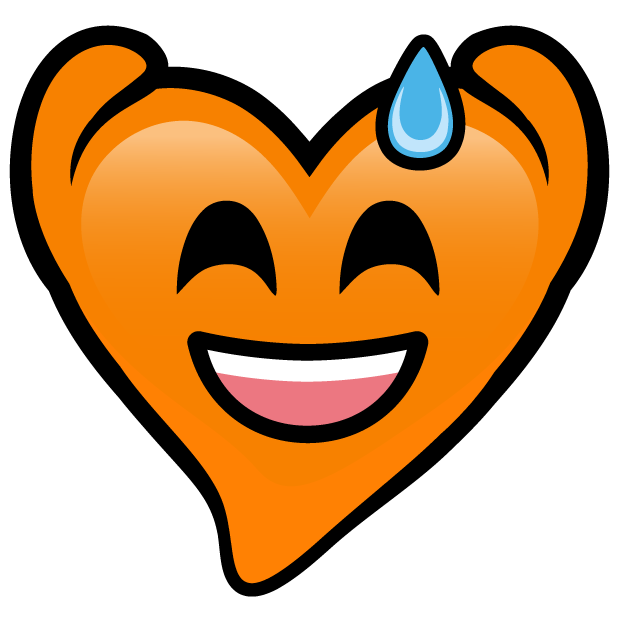 Orange Hearts stickers messages sticker-5