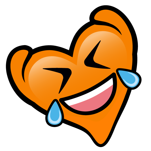 Orange Hearts stickers messages sticker-7