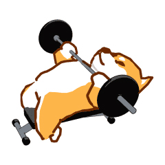 Fitness schattige hond messages sticker-10