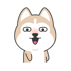Cute Husky messages sticker-0