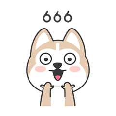 Cute Husky messages sticker-8
