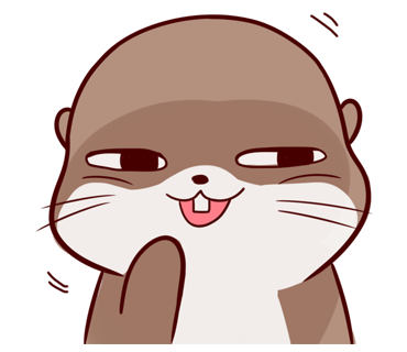 Cute Otter messages sticker-9