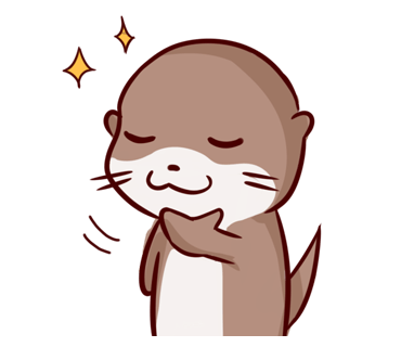 Cute Otter messages sticker-2
