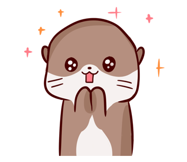 Cute Otter messages sticker-11