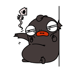 Black Boo messages sticker-3
