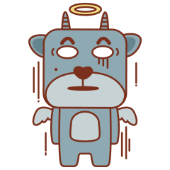 Big Face Cow messages sticker-1