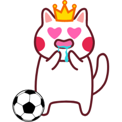 Funny football cat sticker messages sticker-11