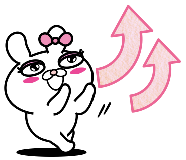 Blusher rabbit adult girls messages sticker-4