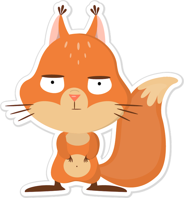 Niki the Fluffy Squirrel messages sticker-1