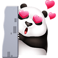 Cute Panda Stickers messages sticker-9