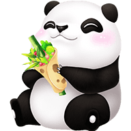 Cute Panda Stickers messages sticker-0