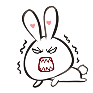 Big face rabbit messages sticker-8