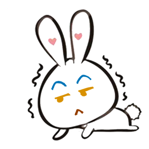 Big face rabbit messages sticker-6