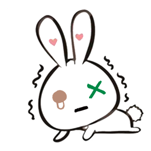 Big face rabbit messages sticker-3