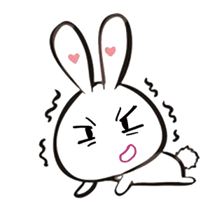 Big face rabbit messages sticker-10