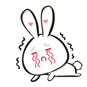 Big face rabbit messages sticker-5