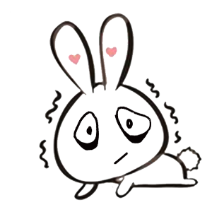 Big face rabbit messages sticker-11