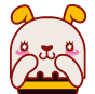 Cute honey rabbit expression messages sticker-0