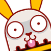 Cute honey rabbit expression messages sticker-5