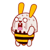 Cute honey rabbit expression messages sticker-11