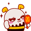 Cute honey rabbit expression messages sticker-2
