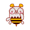 Cute honey rabbit expression messages sticker-6