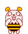 Cute honey rabbit expression messages sticker-10