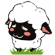 Sheep gossip expression messages sticker-11