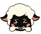 Sheep gossip expression messages sticker-5