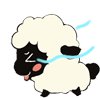 Sheep gossip expression messages sticker-9