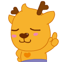 Brown fawn expression messages sticker-3