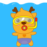 Brown fawn expression messages sticker-6