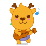 Brown fawn expression messages sticker-7