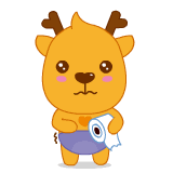 Brown fawn expression messages sticker-0