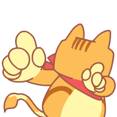 Cute happy cat expression messages sticker-7