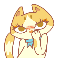 Cute happy cat expression messages sticker-6