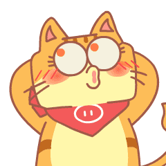 Cute happy cat expression messages sticker-3