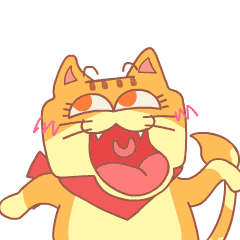 Cute happy cat expression messages sticker-1