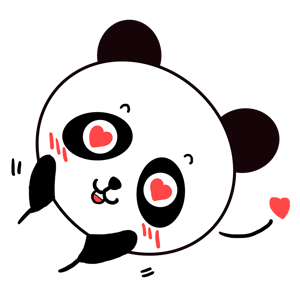 Qute Panda messages sticker-1