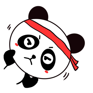 Qute Panda messages sticker-2