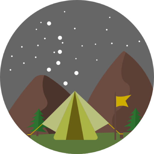 Outdoor round sticker messages sticker-7