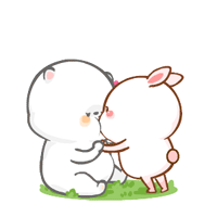Lazy Bear And Rabbit messages sticker-4