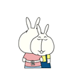Big Face Rabbit messages sticker-1