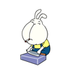 Big Face Rabbit messages sticker-3