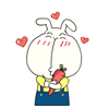 Big Face Rabbit messages sticker-2