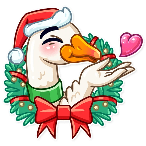 Christmas Goose New Year messages sticker-1