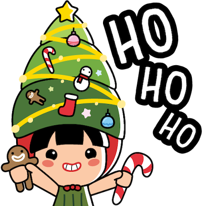 Ang Ku Kueh Girl - Christmas messages sticker-1