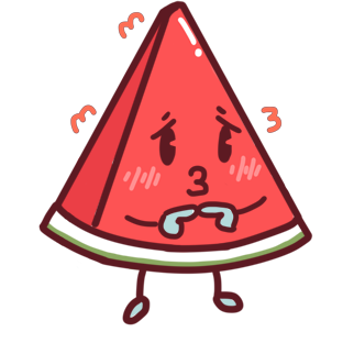 Shy watermelon messages sticker-1