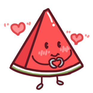Shy watermelon messages sticker-2