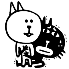 Black Faced Cat Stickers messages sticker-10